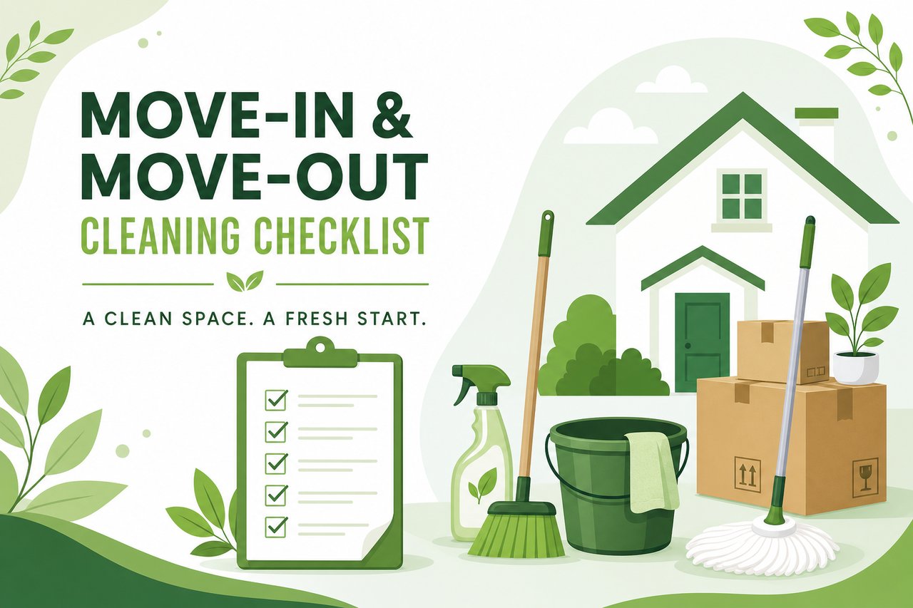 Move-In and Move-Out Cleaning Checklist Infographic - Organic Maids Highlands Ranch CO